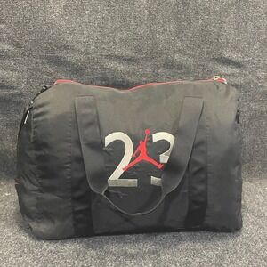 Nike Air Jordan Vintage 90s Jumpman 23 Logo Duffle Bag Black/Red 530055 SP-K56
